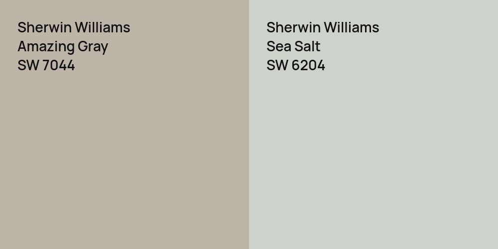 Sherwin Williams Amazing Gray vs. Sherwin Williams Sea Salt