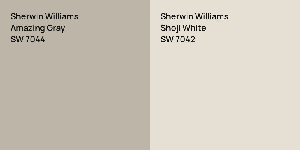 Sherwin Williams Amazing Gray vs. Sherwin Williams Shoji White