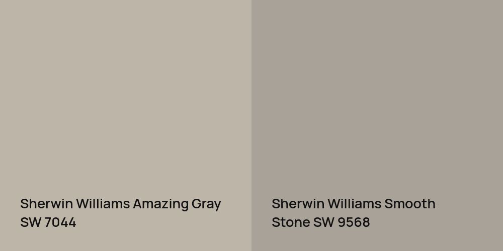 Sherwin Williams Amazing Gray vs. Sherwin Williams Smooth Stone