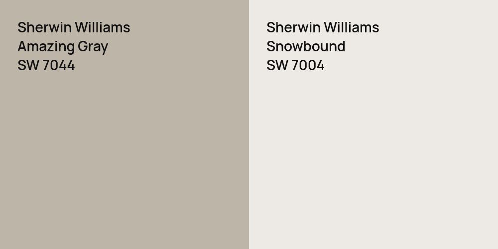 Sherwin Williams Amazing Gray vs. Sherwin Williams Snowbound