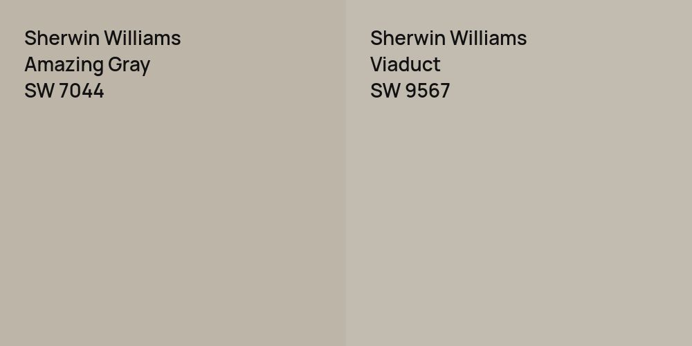 Sherwin Williams Amazing Gray vs. Sherwin Williams Viaduct