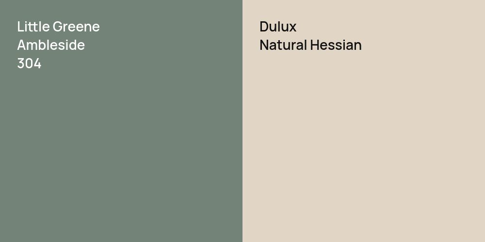 Little Greene Ambleside vs. Dulux Natural Hessian