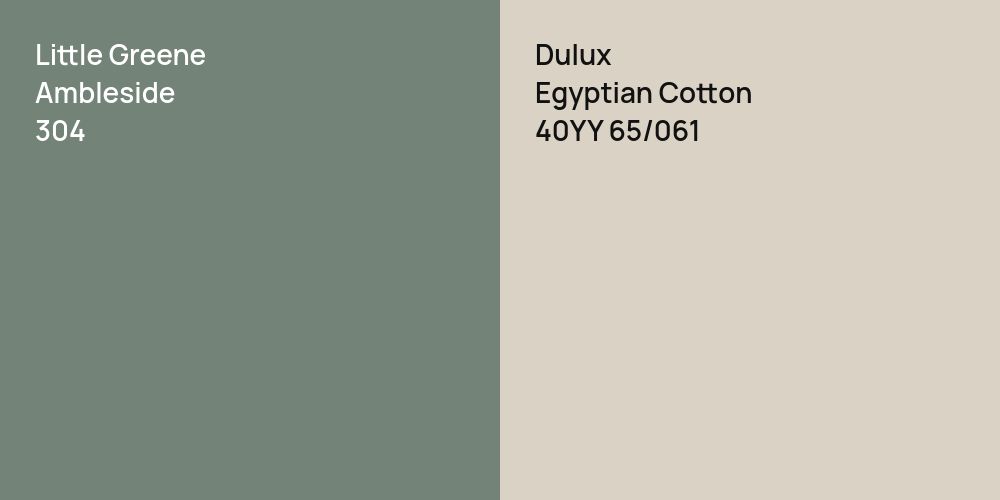 Little Greene Ambleside vs. Dulux Egyptian Cotton