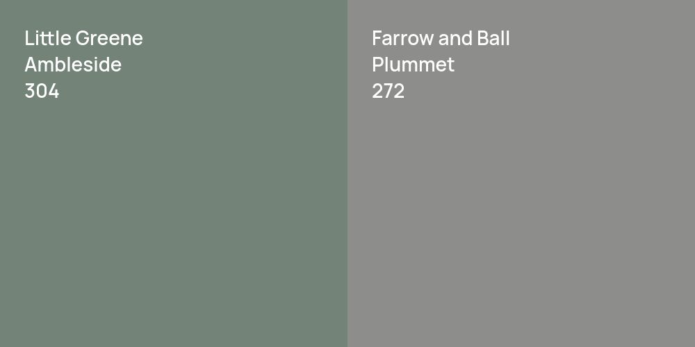 Little Greene Ambleside vs. Farrow and Ball Plummet