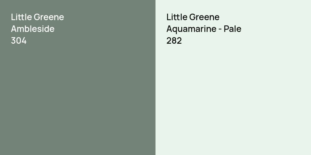 Little Greene Ambleside vs. Little Greene Aquamarine - Pale