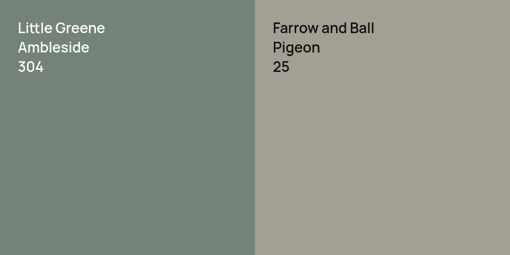 Little Greene Ambleside vs. Farrow and Ball Pigeon