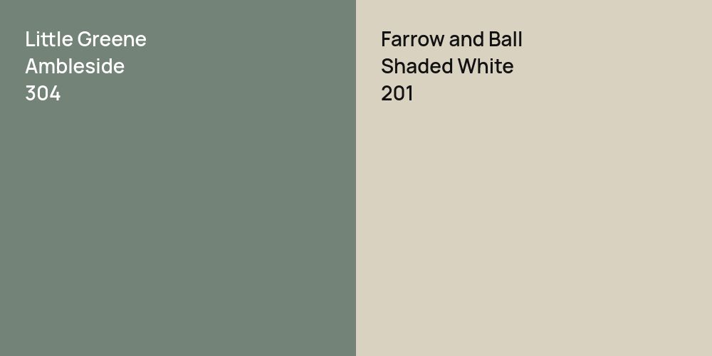 Little Greene Ambleside vs. Farrow and Ball Shaded White