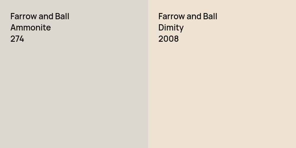 Farrow and Ball Ammonite vs. Farrow and Ball Dimity