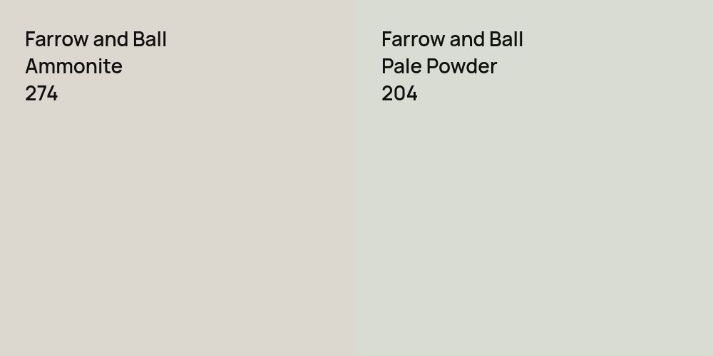 Farrow and Ball Ammonite vs. Farrow and Ball Pale Powder