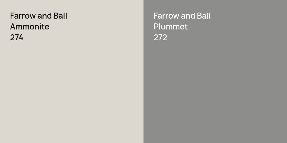 Farrow and Ball Ammonite vs. Farrow and Ball Plummet