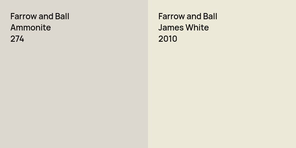 Farrow and Ball Ammonite vs. Farrow and Ball James White