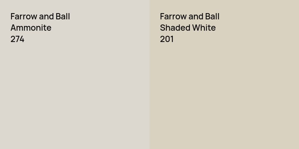 Farrow and Ball Ammonite vs. Farrow and Ball Shaded White