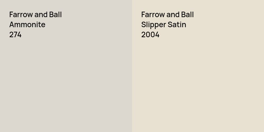 Farrow and Ball Ammonite vs. Farrow and Ball Slipper Satin