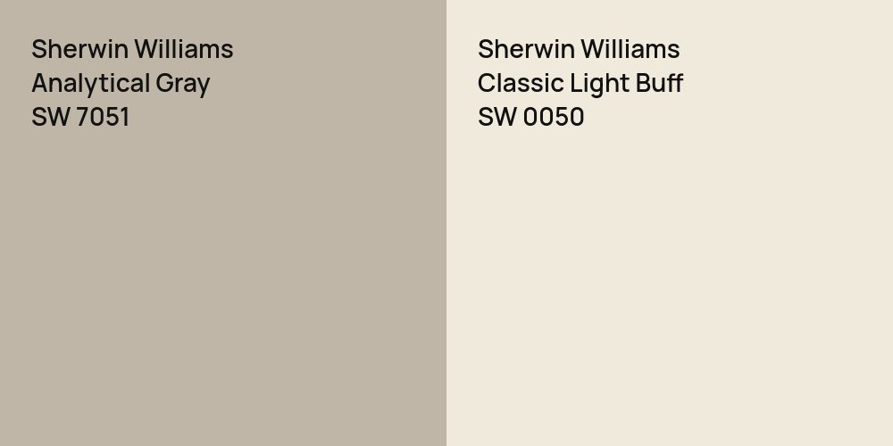 Sherwin Williams Analytical Gray vs. Sherwin Williams Classic Light Buff