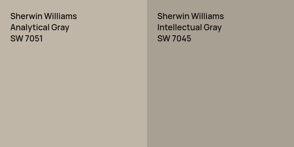 Sherwin Williams Analytical Gray vs. Sherwin Williams Intellectual Gray