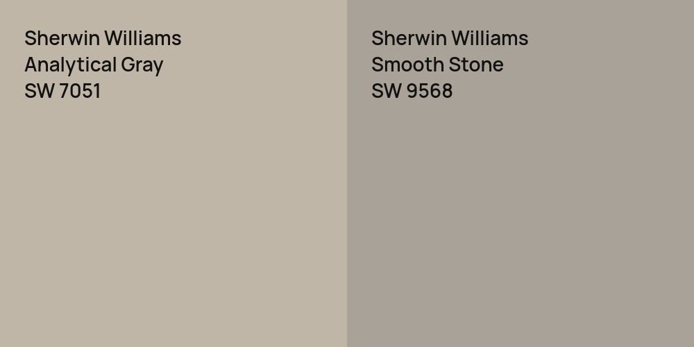 Sherwin Williams Analytical Gray vs. Sherwin Williams Smooth Stone