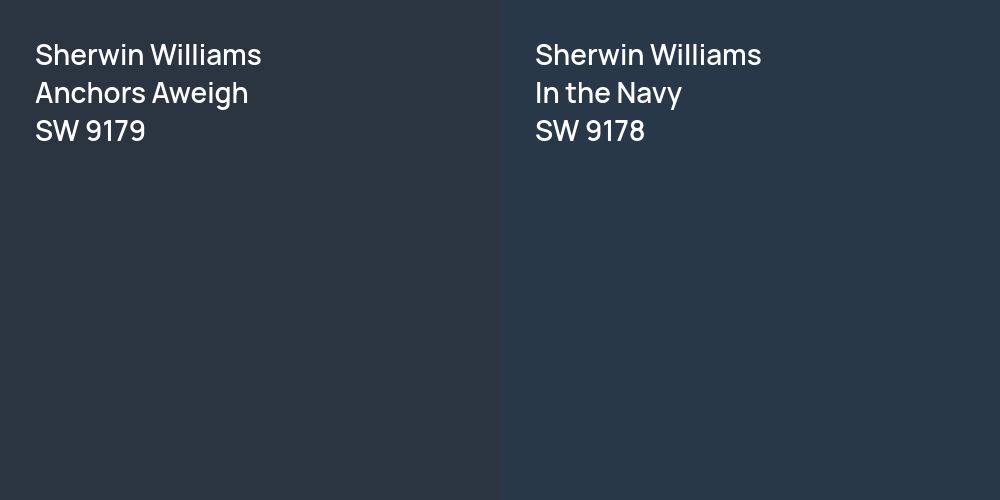 Sherwin Williams Anchors Aweigh vs. Sherwin Williams In the Navy