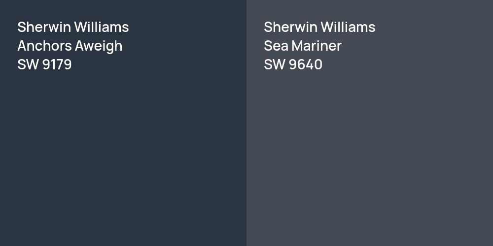 Sherwin Williams Anchors Aweigh vs. Sherwin Williams Sea Mariner