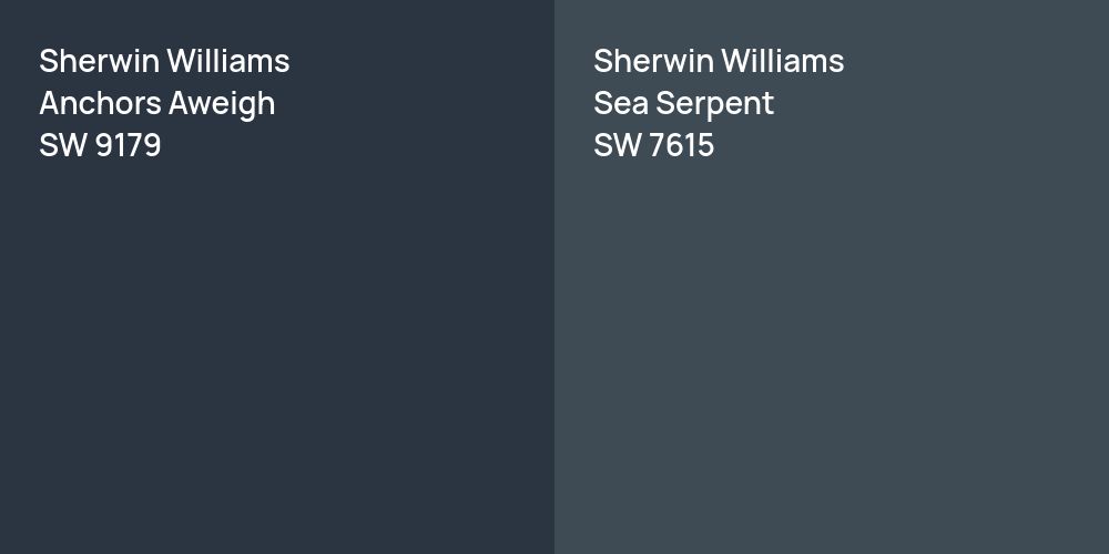 Sherwin Williams Anchors Aweigh vs. Sherwin Williams Sea Serpent