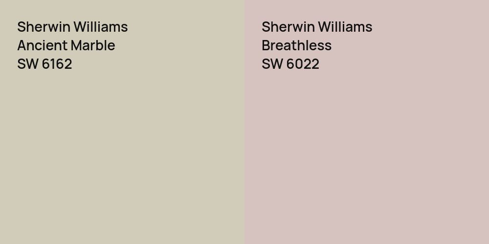 Sherwin Williams Ancient Marble vs. Sherwin Williams Breathless