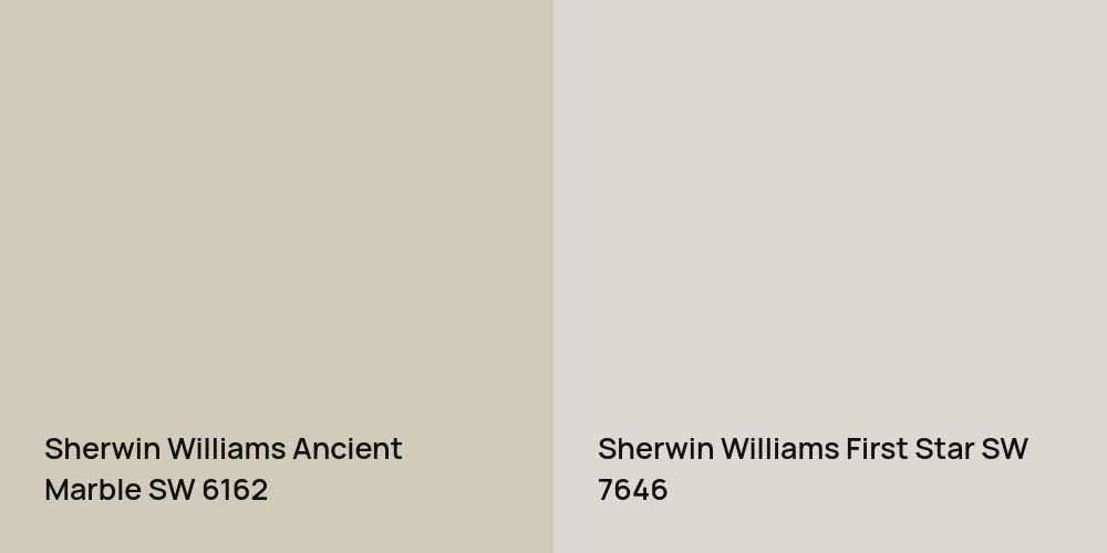 Sherwin Williams Ancient Marble vs. Sherwin Williams First Star