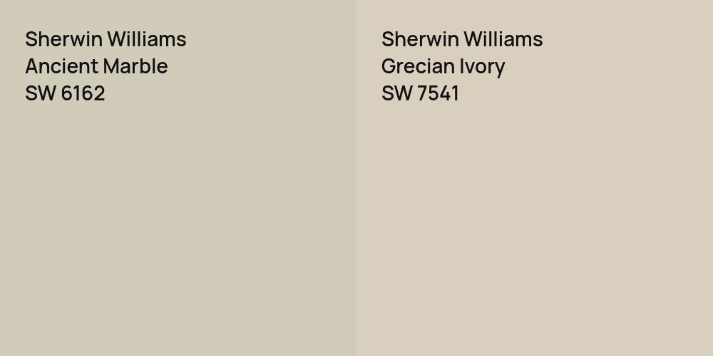 Sherwin Williams Ancient Marble vs. Sherwin Williams Grecian Ivory