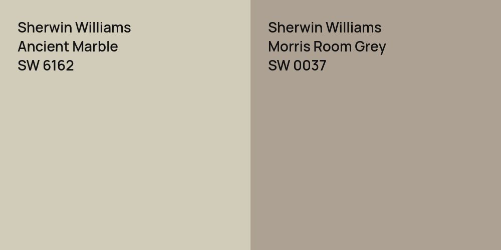 Sherwin Williams Ancient Marble vs. Sherwin Williams Morris Room Grey