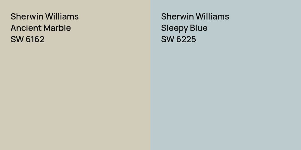 Sherwin Williams Ancient Marble vs. Sherwin Williams Sleepy Blue