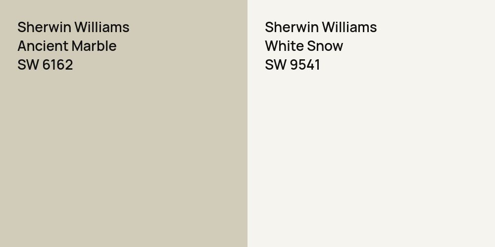 Sherwin Williams Ancient Marble vs. Sherwin Williams White Snow