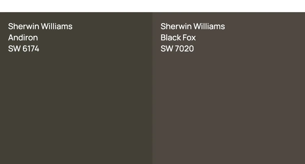 Sherwin Williams Andiron vs. Sherwin Williams Black Fox