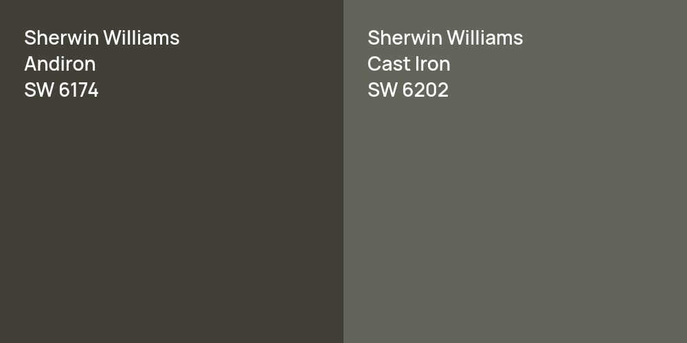 Sherwin Williams Andiron vs. Sherwin Williams Cast Iron