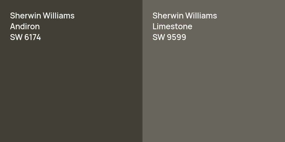 Sherwin Williams Andiron vs. Sherwin Williams Limestone