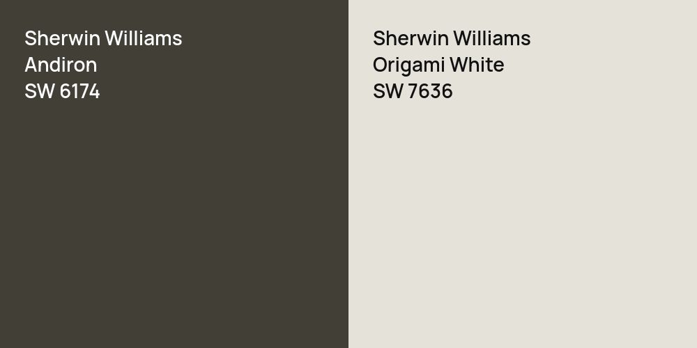 Sherwin Williams Andiron vs. Sherwin Williams Origami White