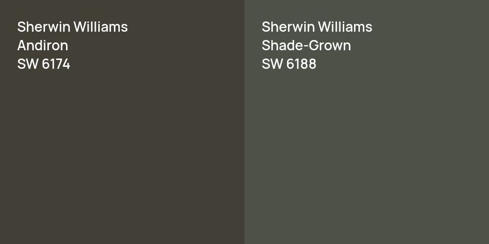 Sherwin Williams Andiron vs. Sherwin Williams Shade-Grown