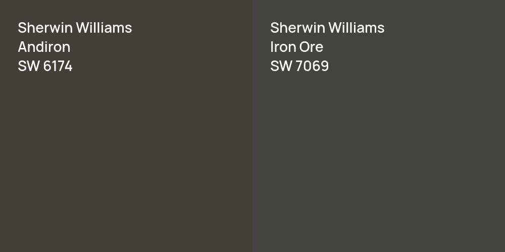 Sherwin Williams Andiron vs. Sherwin Williams Iron Ore