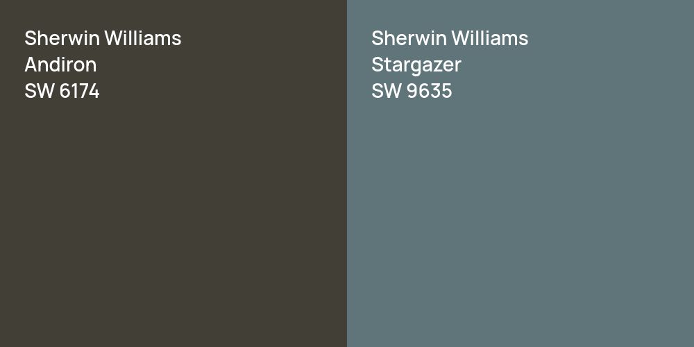 Sherwin Williams Andiron vs. Sherwin Williams Stargazer