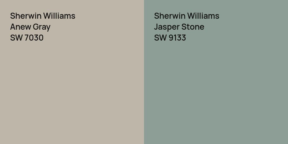 Sherwin Williams Anew Gray vs. Sherwin Williams Jasper Stone