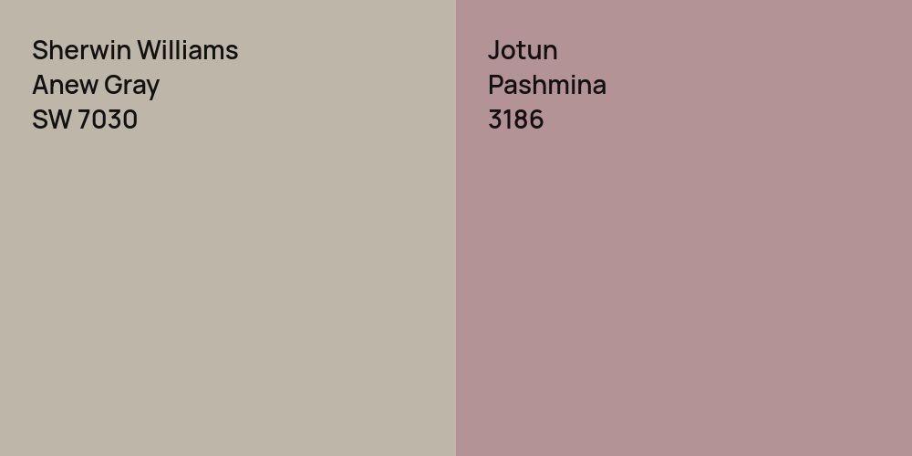 Sherwin Williams Anew Gray vs. Jotun Pashmina