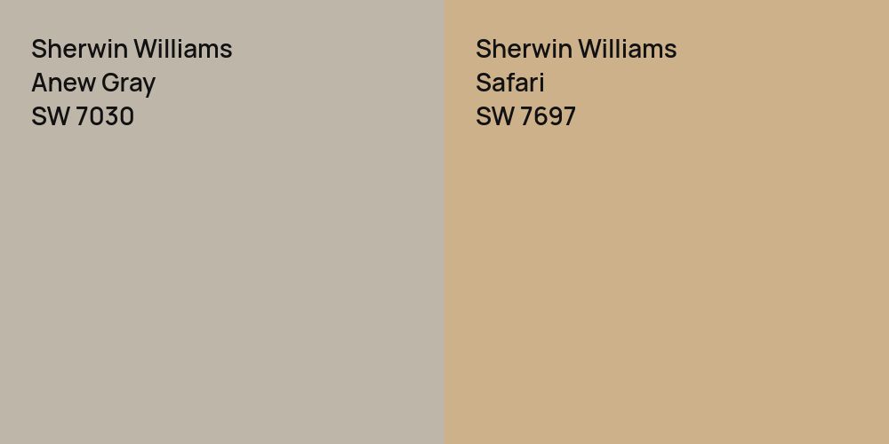 Sherwin Williams Anew Gray vs. Sherwin Williams Safari