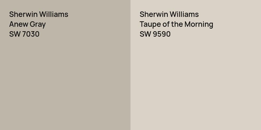 Sherwin Williams Anew Gray vs. Sherwin Williams Taupe of the Morning