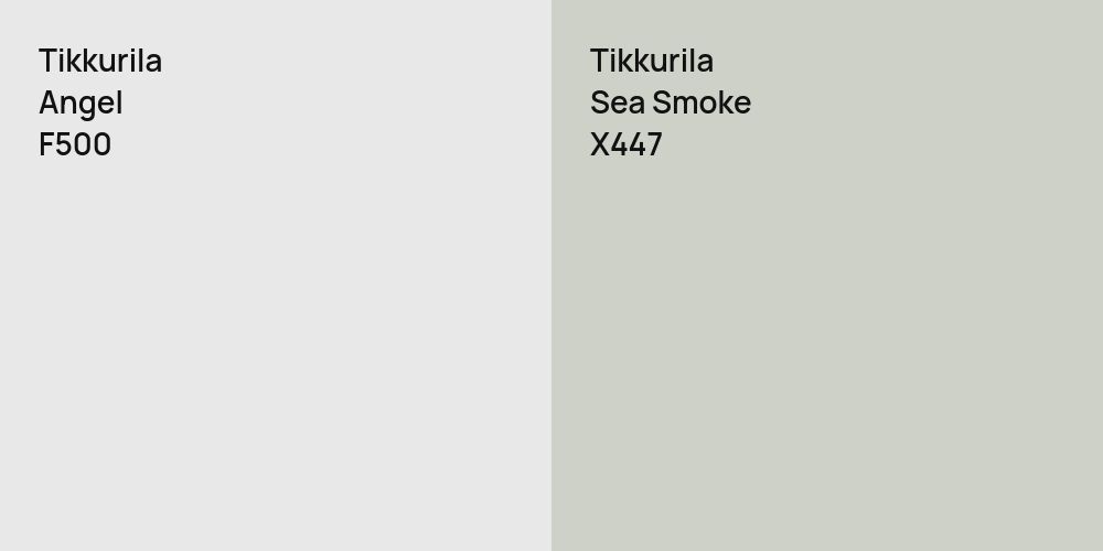 Tikkurila Angel vs. Tikkurila Sea Smoke