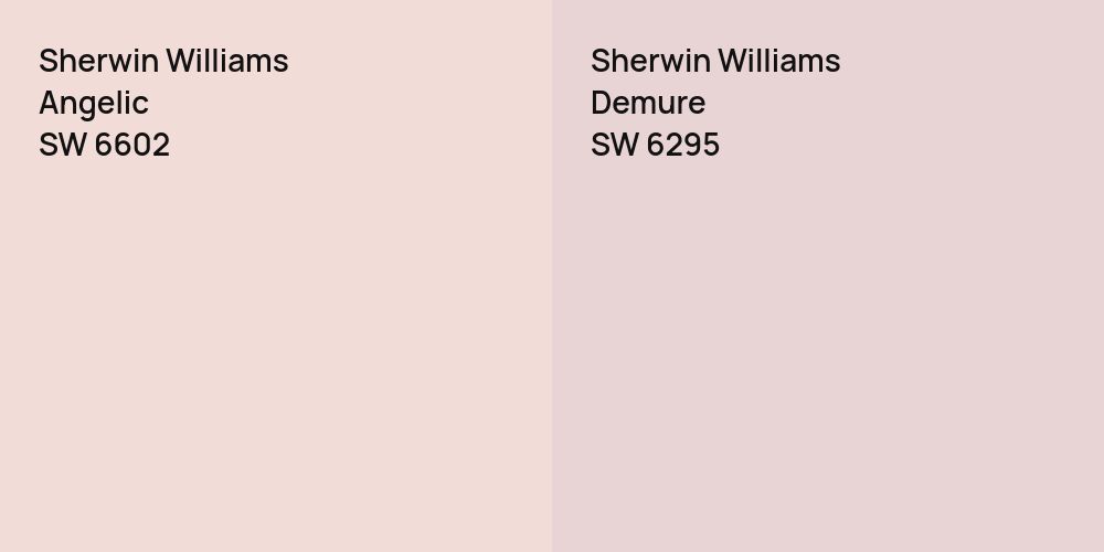 Sherwin Williams Angelic vs. Sherwin Williams Demure