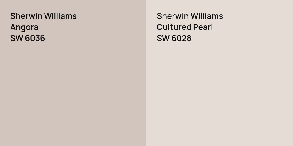 Sherwin Williams Angora vs. Sherwin Williams Cultured Pearl