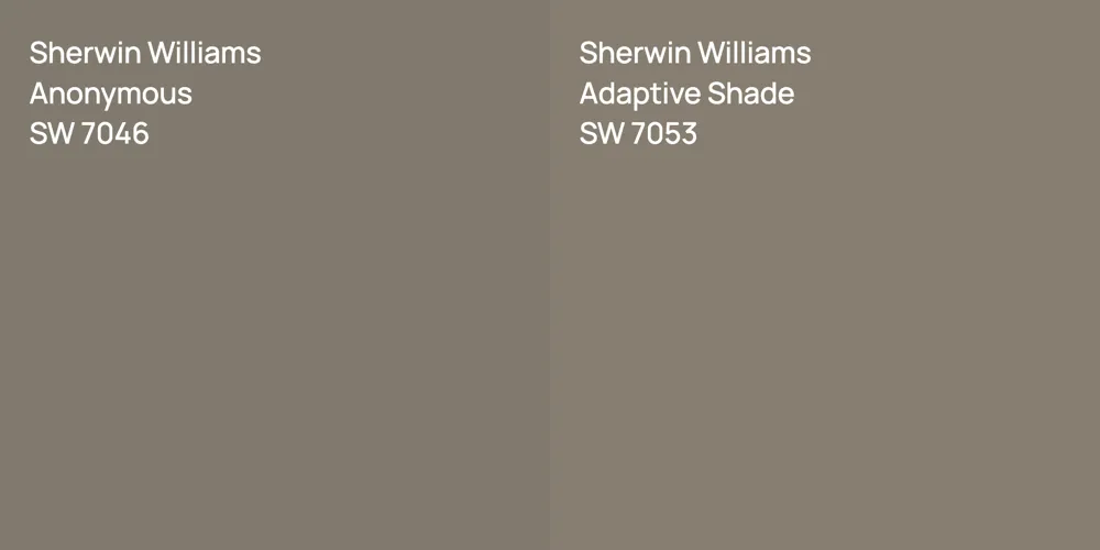 Sherwin Williams Anonymous vs. Sherwin Williams Adaptive Shade