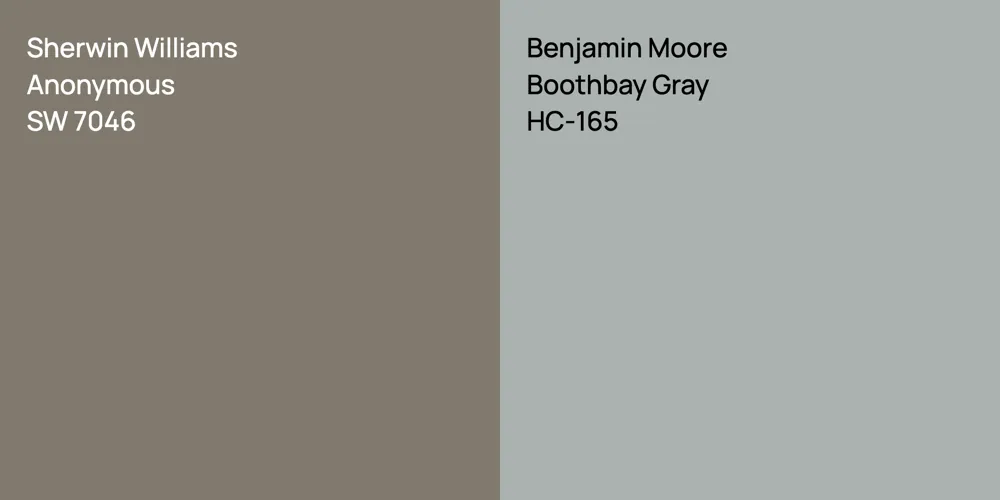 Sherwin Williams Anonymous vs. Benjamin Moore Boothbay Gray