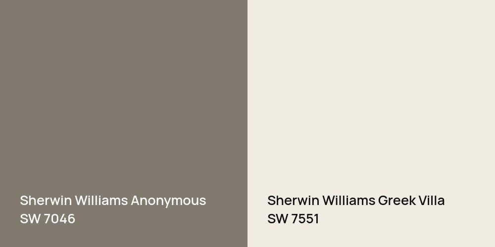 Sherwin Williams Anonymous vs. Sherwin Williams Greek Villa