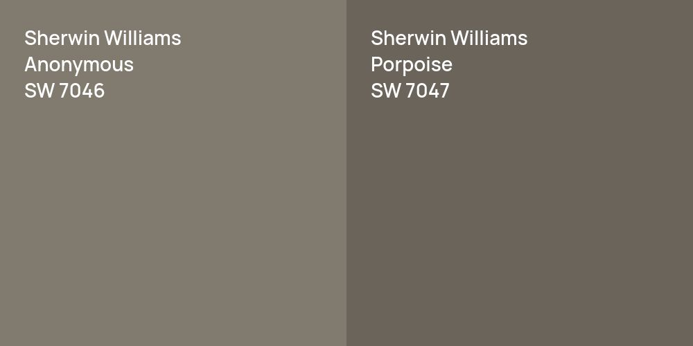 Sherwin Williams Anonymous vs. Sherwin Williams Porpoise