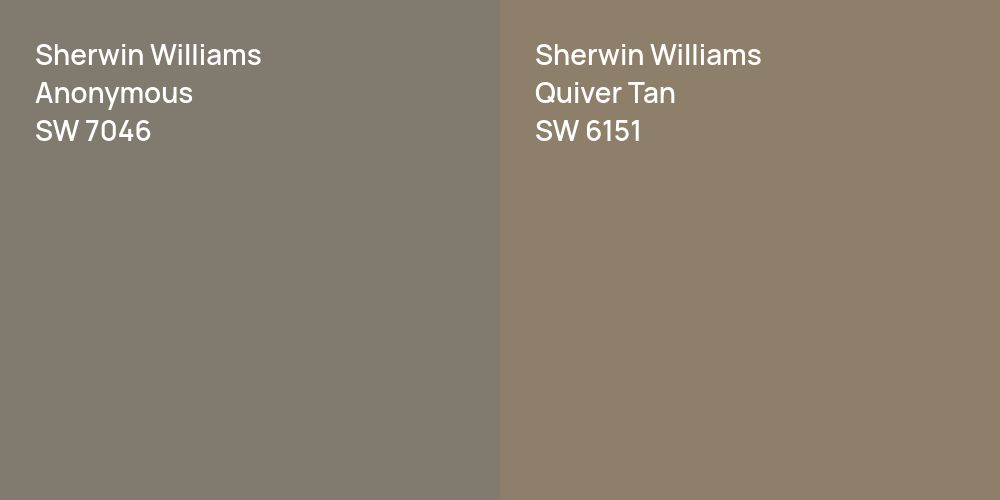 Sherwin Williams Anonymous vs. Sherwin Williams Quiver Tan