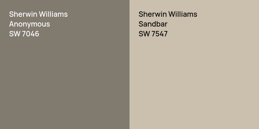 Sherwin Williams Anonymous vs. Sherwin Williams Sandbar