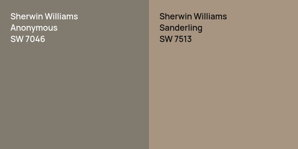 Sherwin Williams Anonymous vs. Sherwin Williams Sanderling